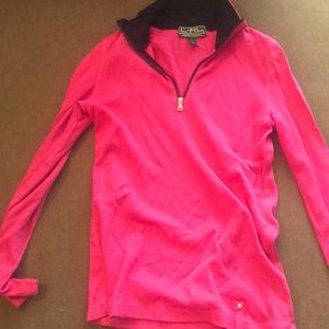 3/4 zip Pink Ralph Lauren top